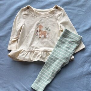 cloud island Cream Top with Light Blue Cloud Graphic